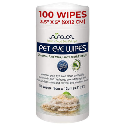 Arava Natural Pet Eye Wipes – 100 Count Gentle Eye Cleaner for Dogs, Cats, Puppies & Kittens – Removes Dirt, Discharge, and Prevents Tear Stains