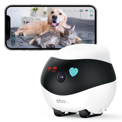 Enabot Ebo SE Movable Pet Camera – 1080P WiFi Home Security Cam with Night Vision, 2-Way Talk, and Self-Charging